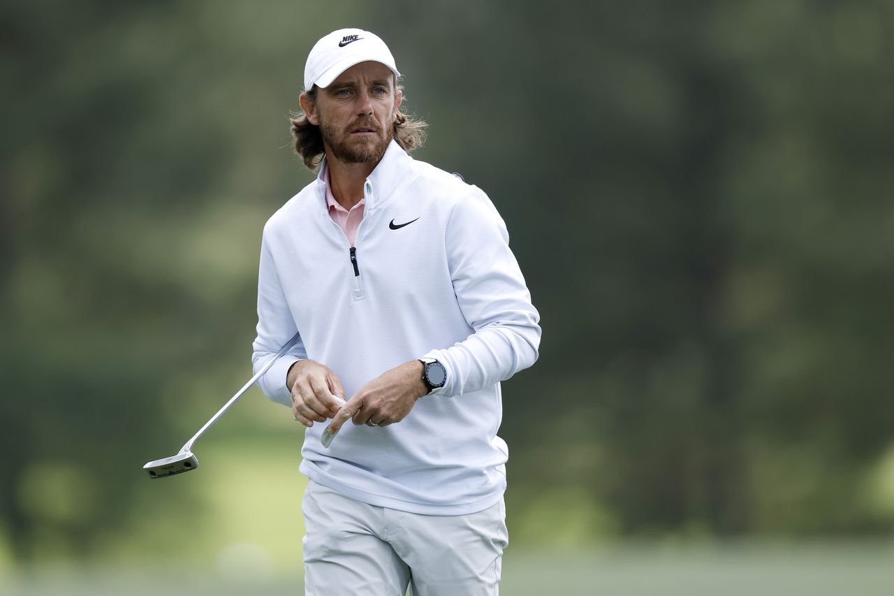 Tommy Fleetwood walking down the fairway