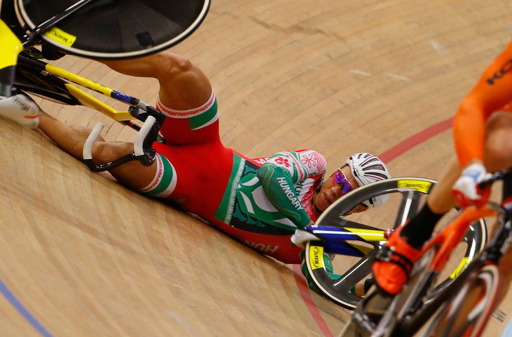 A crash in the keirin caught many out