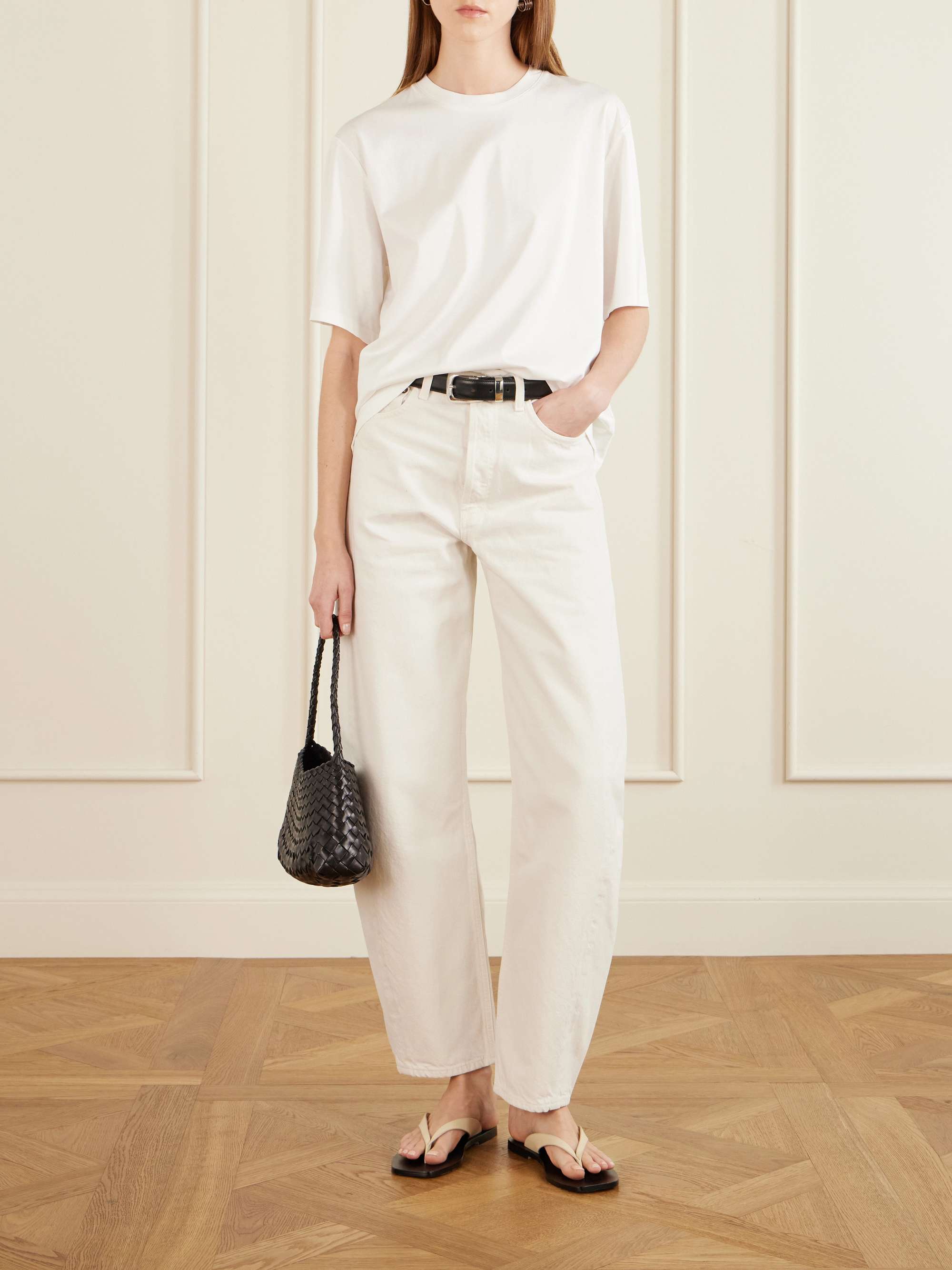 Luna Pieced High-Waist Tapered Jeans