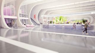 The Virgin Hyperloop portal is designed by Bjarke Ingels and his team at BIG