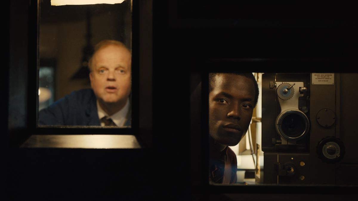 Toby Jones and Michael Ward in Empire of Light