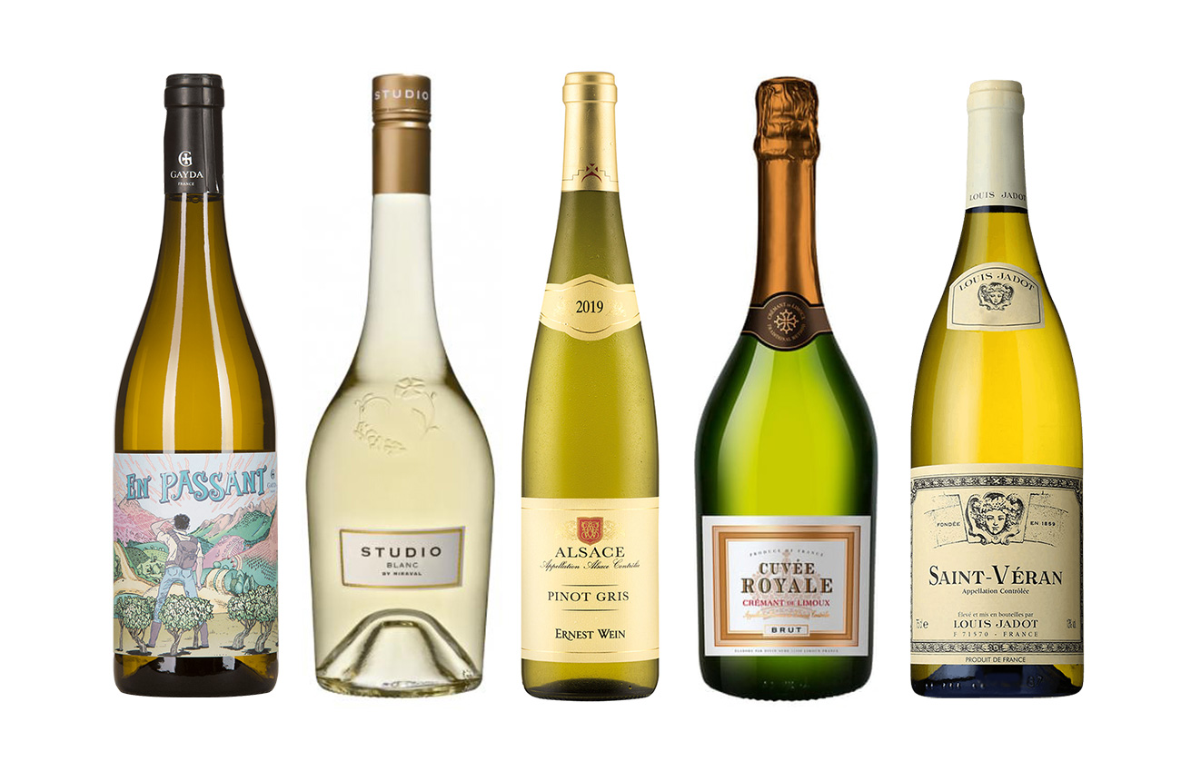 Five bottles of great-value French white wine