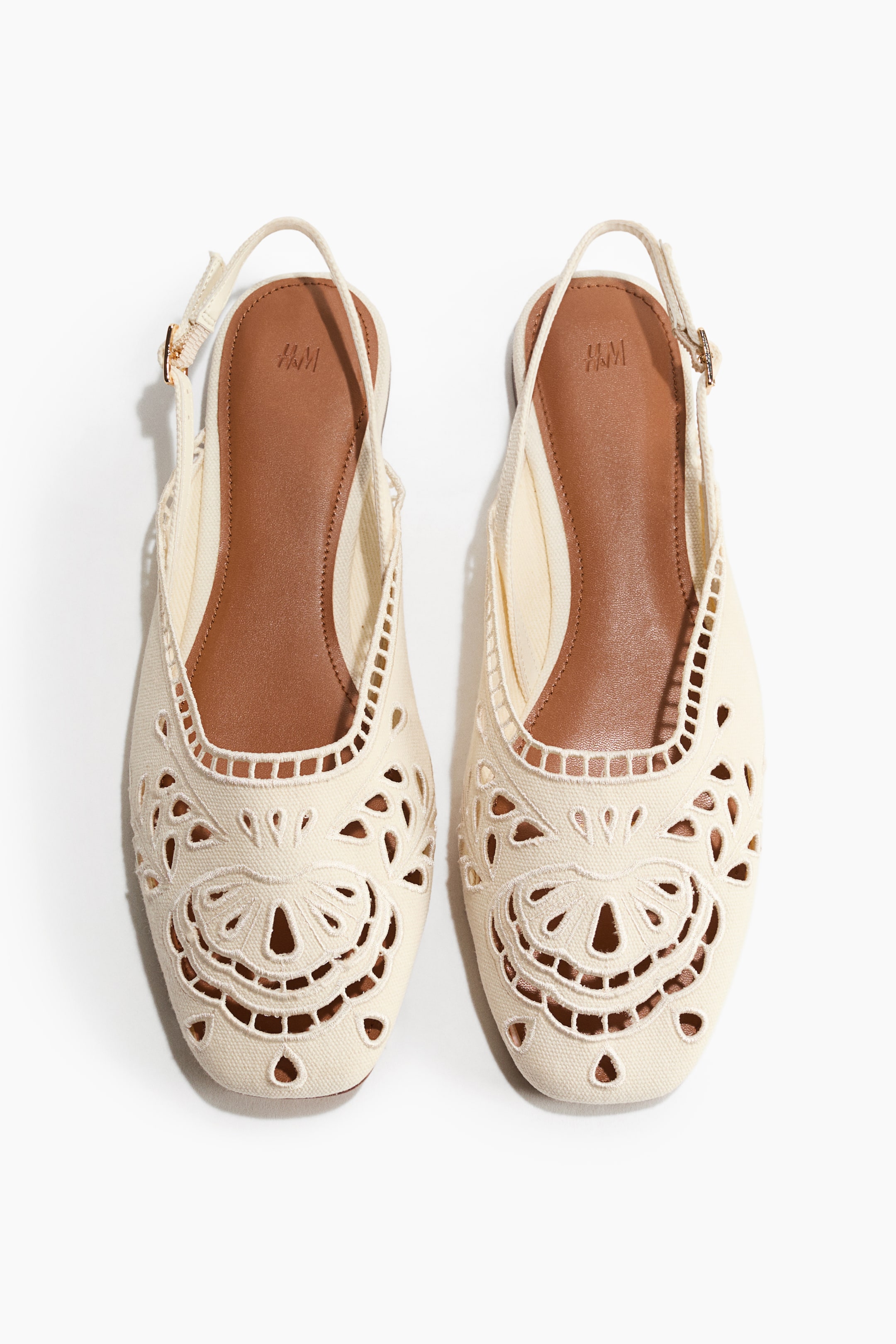 Broderie Anglaise Slingbacks