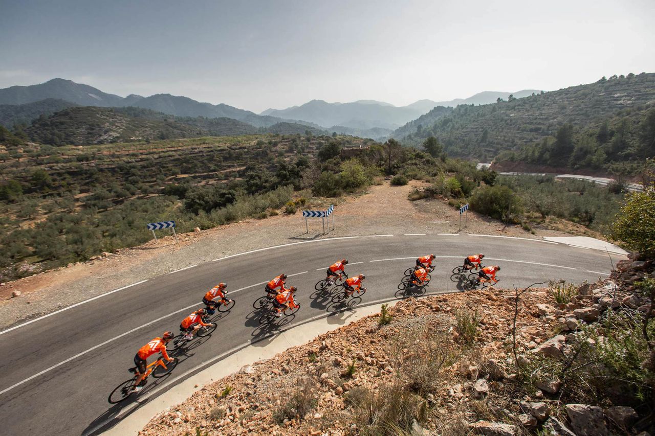 Rally Cycling at the team's training camp in Castellon de la Plana, Spain