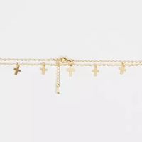 DesignB London choker with cross pendants in gold