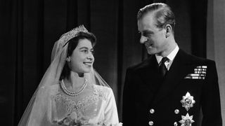 Princess Elizabeth, later Queen Elizabeth II with her husband Phillip, Duke of Edinburgh on their wedding day