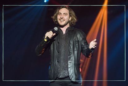 Comedian Seann Walsh performing