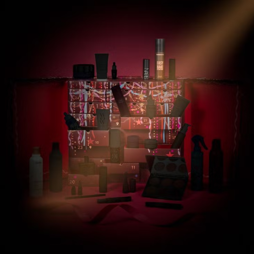 Boots 24 days of luxe Advent Calendar 2026 with its contents in front of it