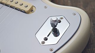 Close up of a Fender Jaguar pickup selector