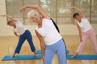 Exercise myths aerobics gym women stretching