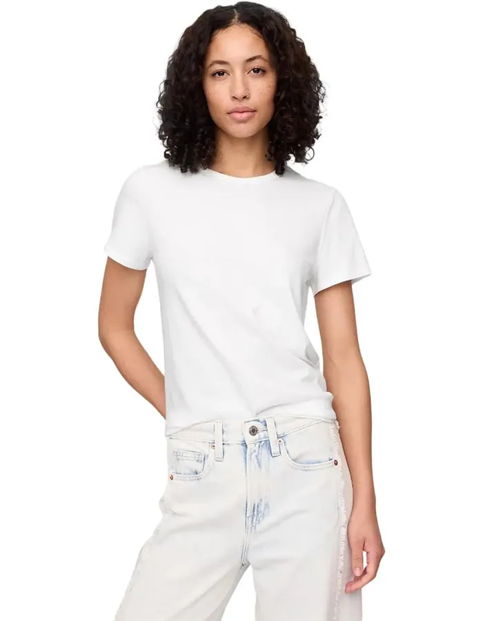 Gap Women's Favorite Crewneck Tee T-Shirt, White V2 Global 2, Small