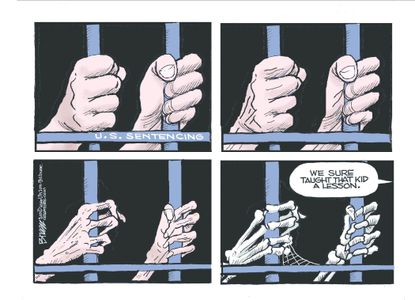 Editorial Cartoon U.S. Mass Incarceration