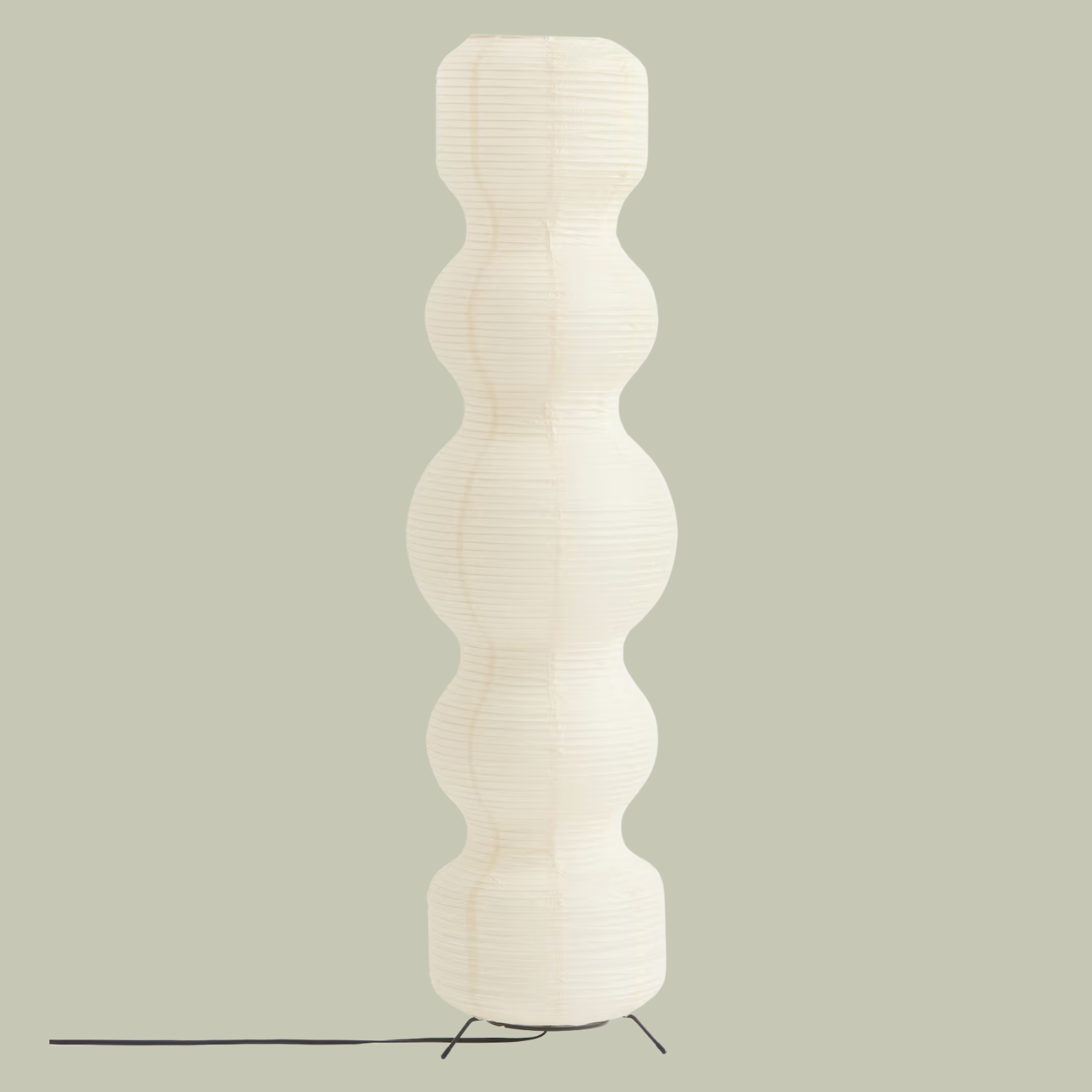 A rice paper floor lamp