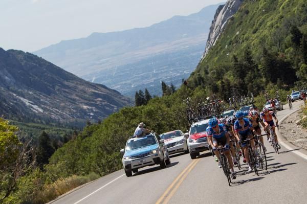 The race heads up Little Cottonwood Canyon