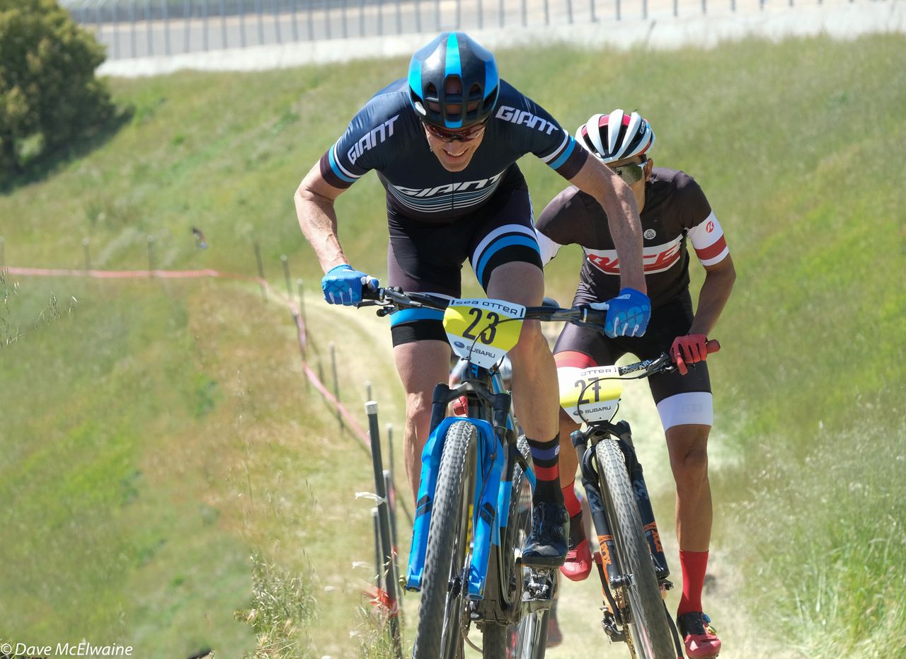 Carl Decker (Giant) attempting to bridge up to the leaders