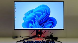 Photograph of an ASUS ROG Swift 32" OLED Gaming Monitor (PG32UCDP)