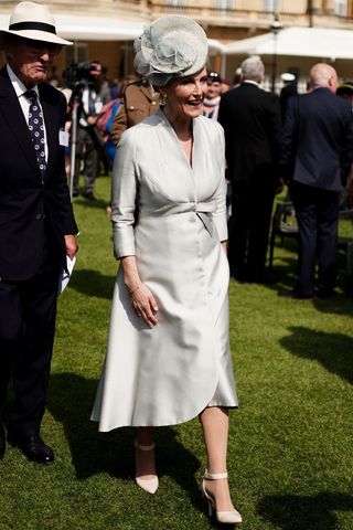 Sophie, Duchess of Edinburgh's Satin wrap-around dress
