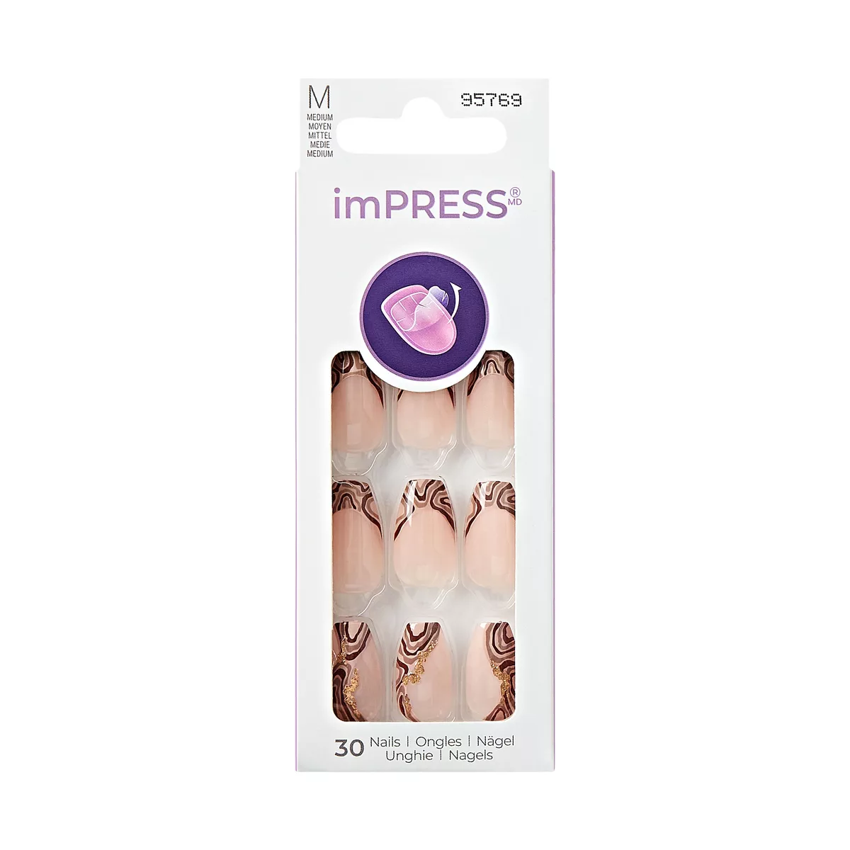 Impress Press-On Manicure Fake Nails - Undeniable - 33ct