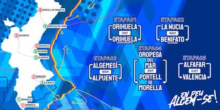 2025 Volta a la Comunitat Valenciana route map