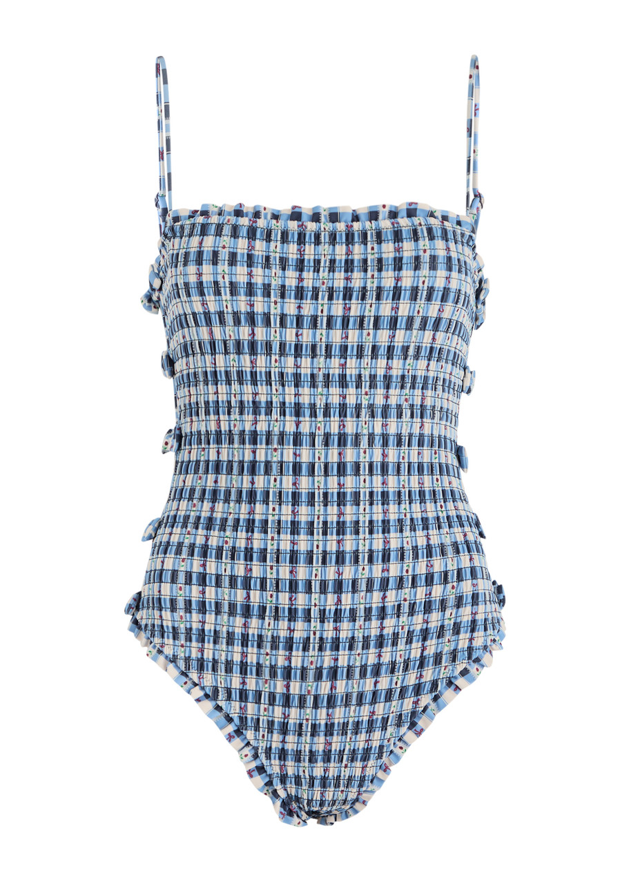 Betty Printed Smocked Swimsuit