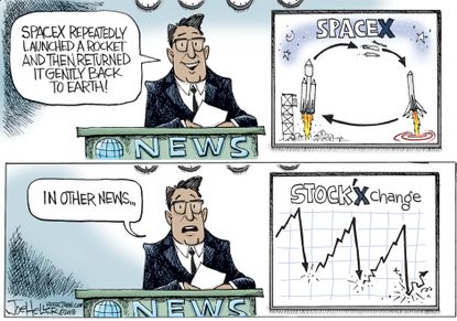 U.S. SpaceX launch rocket stock exchange