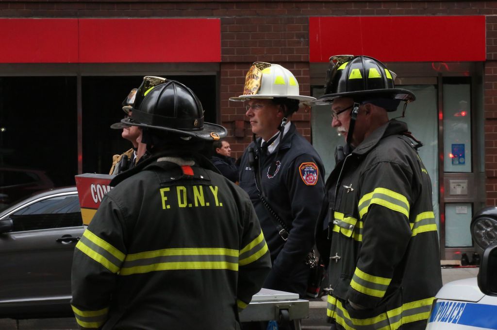 First respondents on scene in Manhattan.