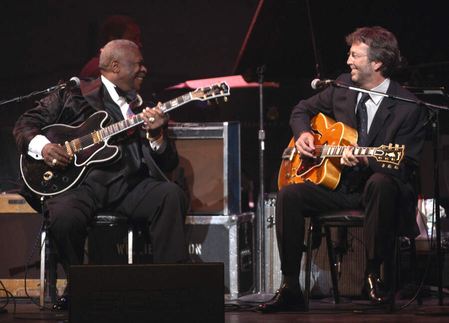 B.B. King and Eric Clapton onstage