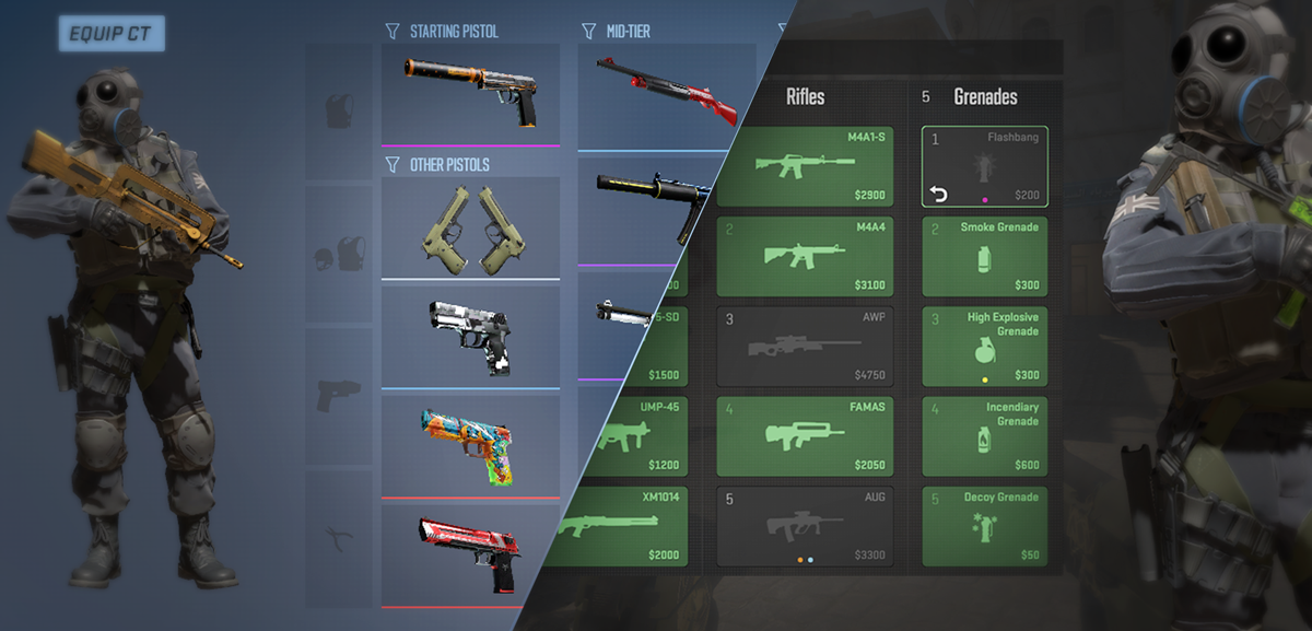 New Buy Menu System in Counter-Strike 2 