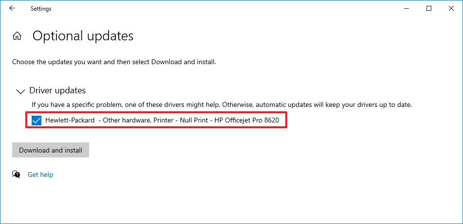 Windows Update download driver updates