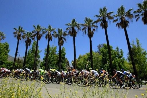 The peloton in California