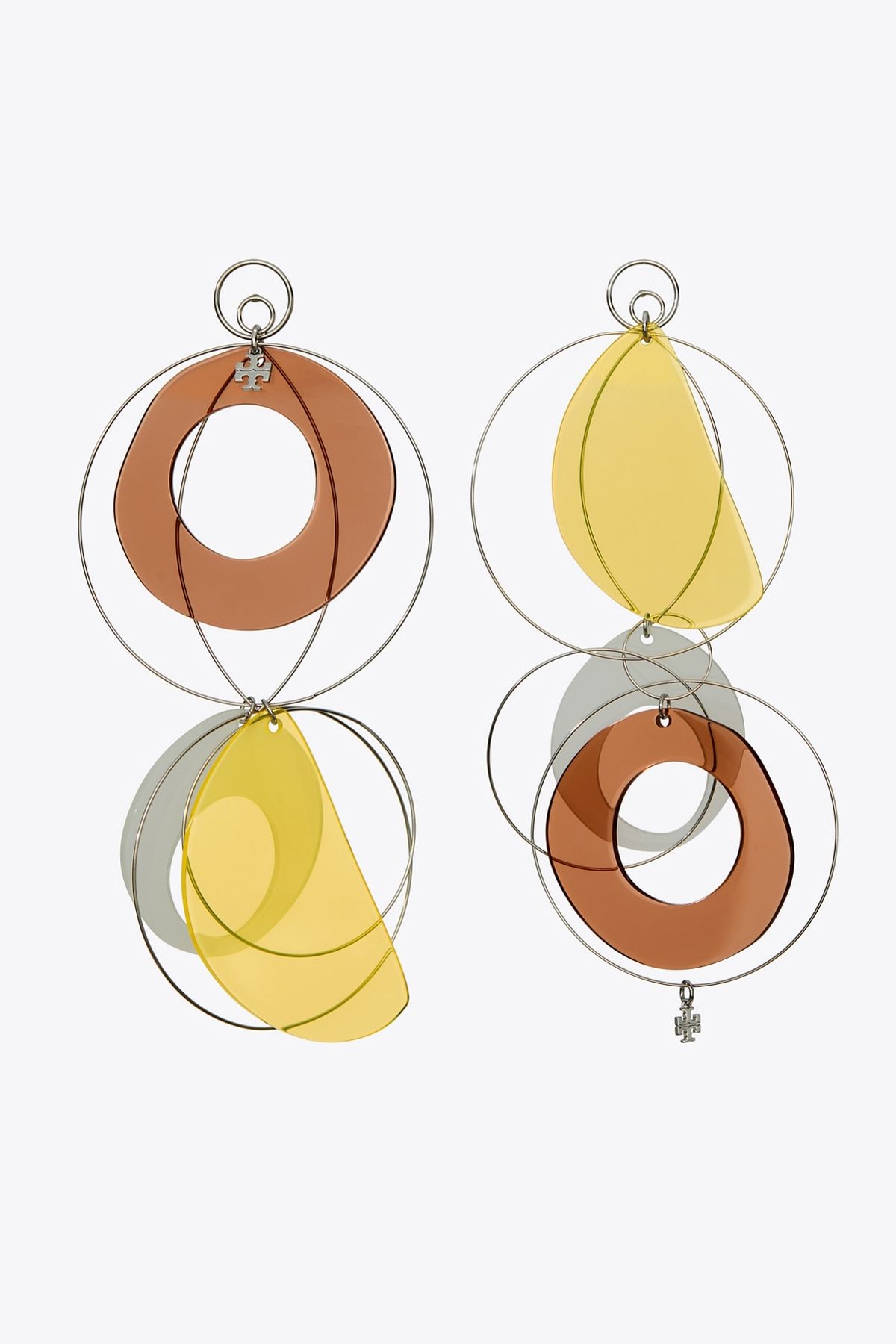 Tory Burch Tiered Resin Hoop Earring
