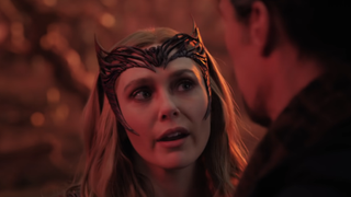 Elizabeth Olsen's Scarlet Witch talking to Doctor Strange