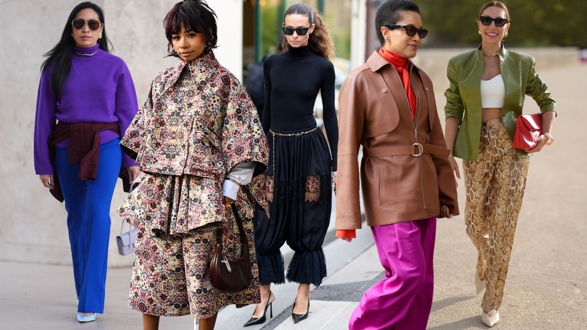 At Paris Fashion Week, the French girl trades denim for daring volume