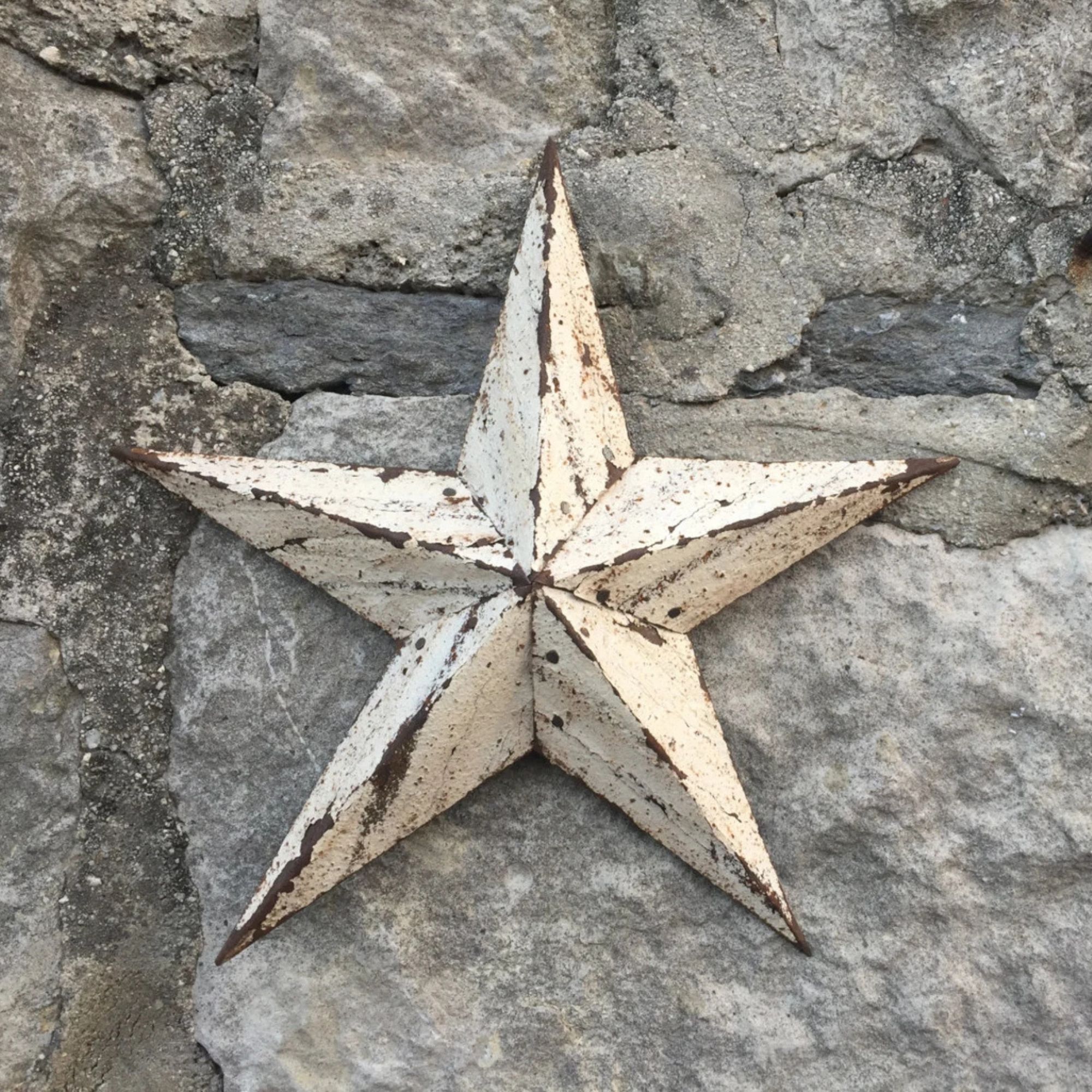 White rustic metal barn star