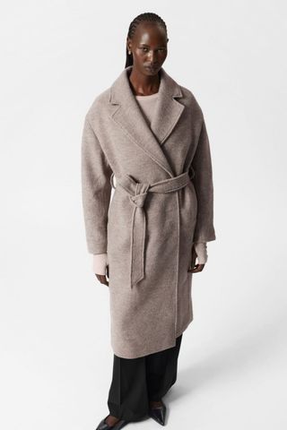 & Other Stories Voluminous Belted Wool Coat