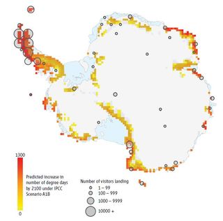 Antarctica warming and visitors