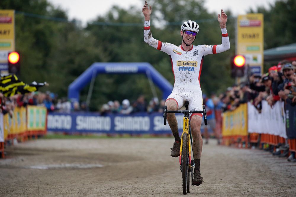 Toon Aerts wins the Iowa City World Cup at Jingle Cross