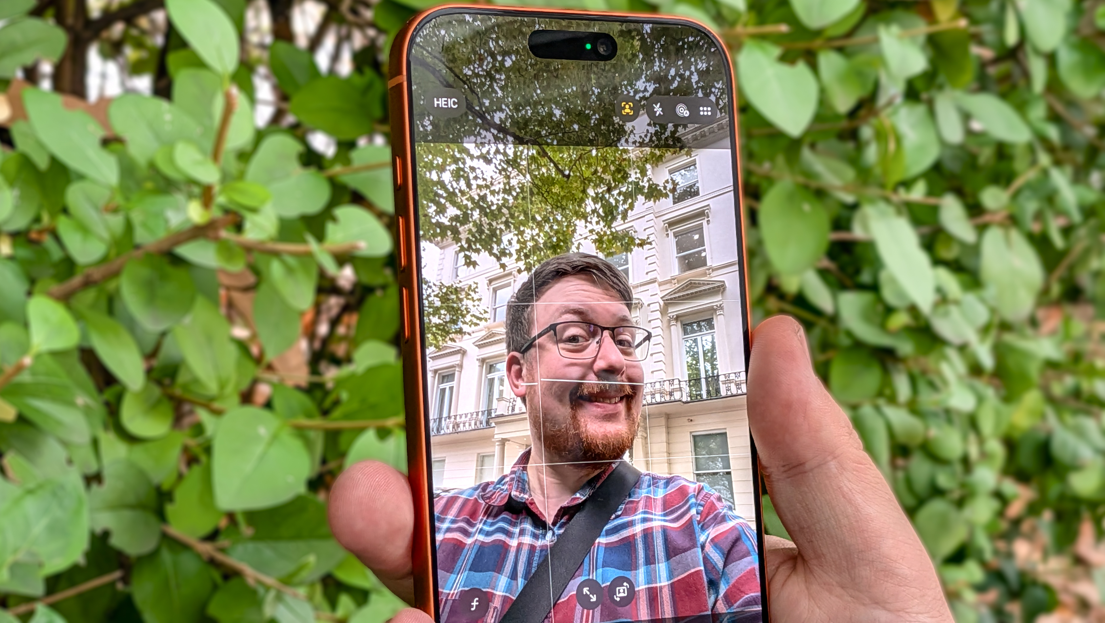 iPhone 17 Pro Max taking a selfie