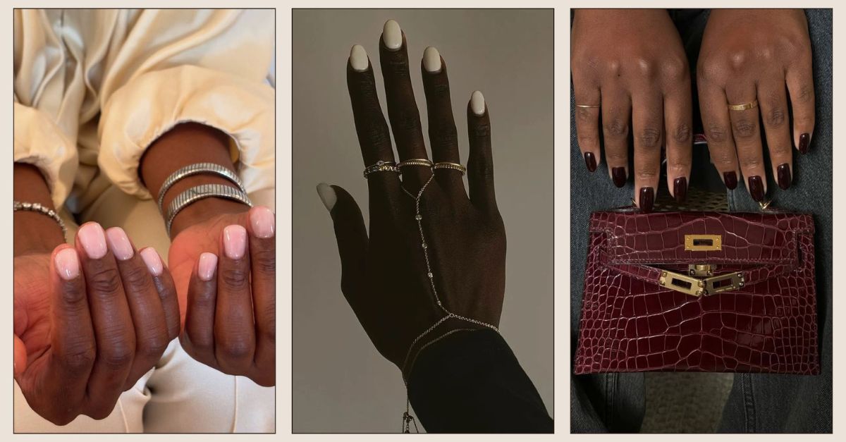 From Onyx to Milky White—7 Best Nail Colours for Dark Skin Tones