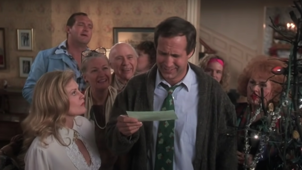 Clark looking at his "bonus" in National Lampoon's Christmas Vacation