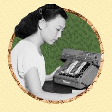 Woman with typewriter