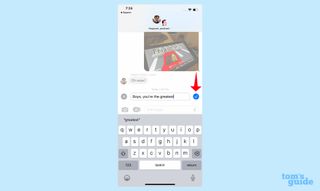 How to edit a text message in iOS 16 messages tap blue check mark to save