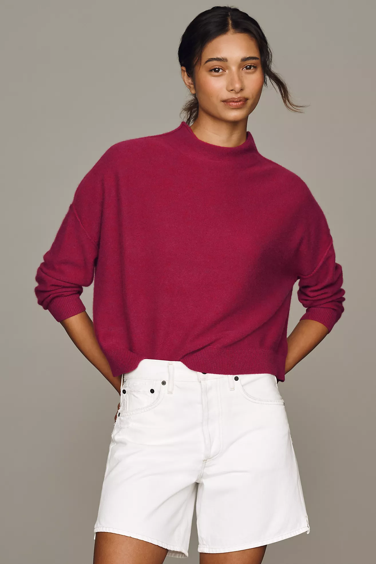 Alani Cashmere Mock Neck Jumper