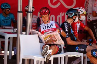 The riders were relaxed at the start