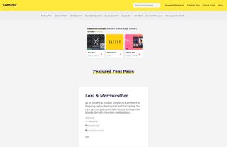 Font pairing tools: FontPair