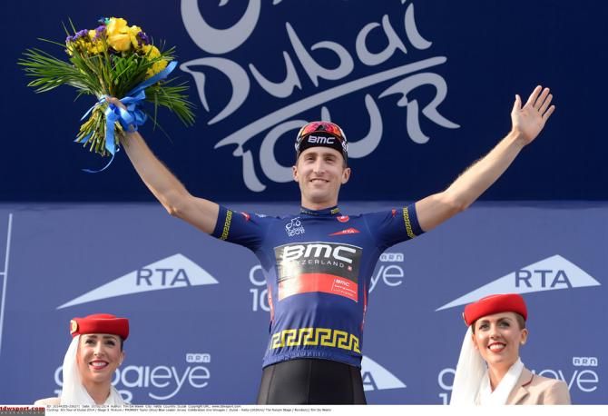 Taylor Phinney (BMC) remains in the leader's jersey at the Dubai Tour
