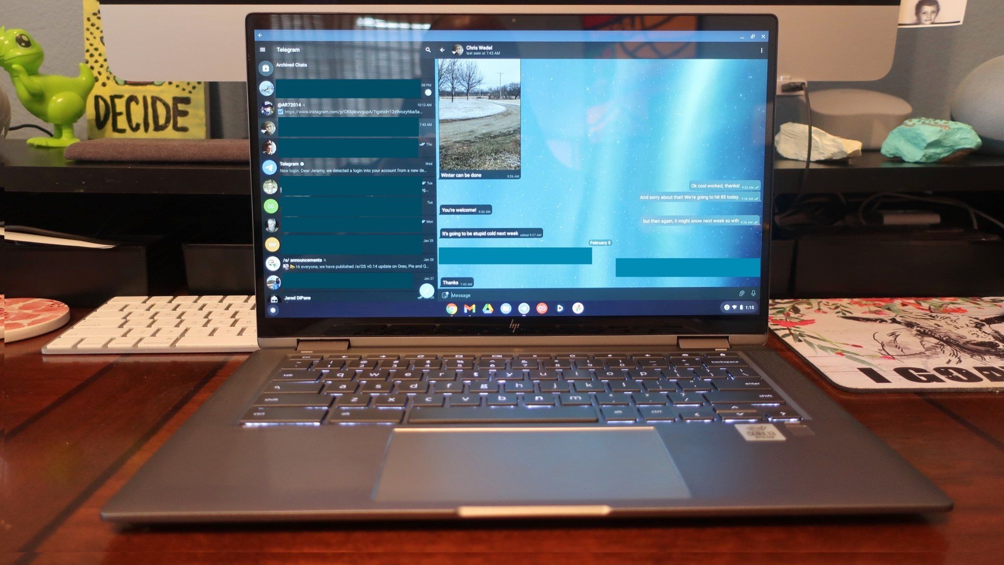 How to use the Telegram messaging app on a Chromebook or tablet ...
