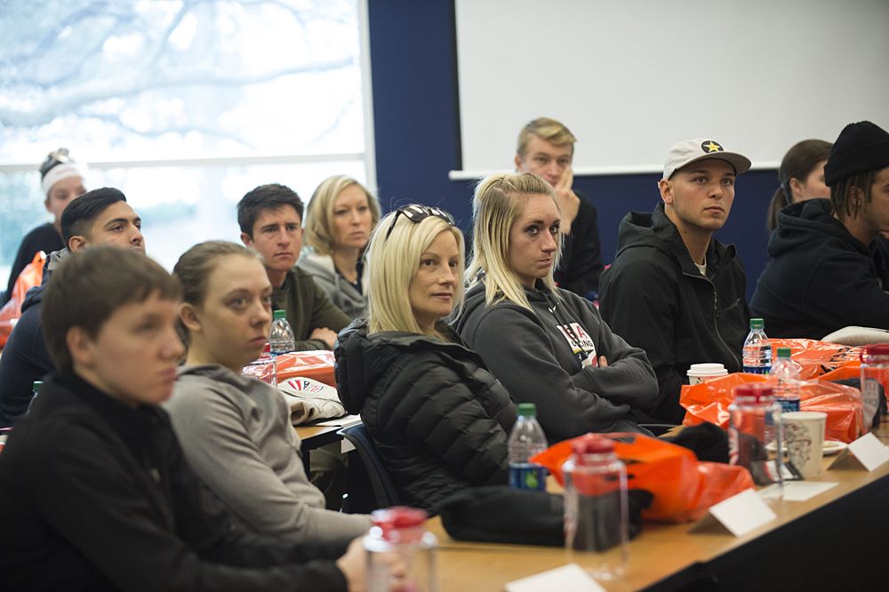 New team members at the national team presentation with Jim Miller.