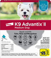 K9 Advantix II Flea and Tick Prevention for Medium Dogs RRP: $35.98 | Now: $24.98 | Save: $11.00 (31%)