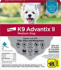 K9 Advantix II Flea and Tick Prevention for Medium Dogs
RRP: $35.98 | Now: $24.98 | Save: $11.00 (31%)
